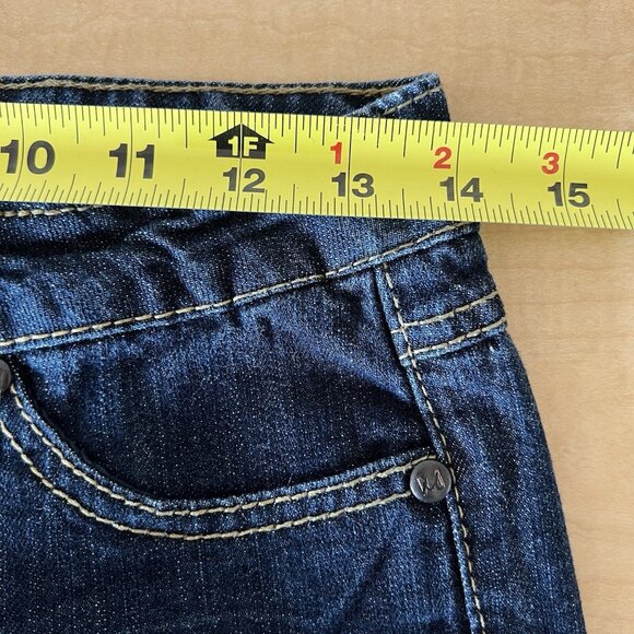 Miley Cyrus Max Azria Women's Blue Denim Jeans Size 7 Stretch Low Rise Skinny - Picture 8 of 11